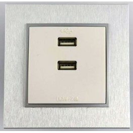 Gniazdo USB podwójne białe Seria Corner DPM Gniazdo USB podwójne białe Seria Corner DPM